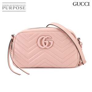 Gucci GG Marmont quilted chain shoulder bag leather pink